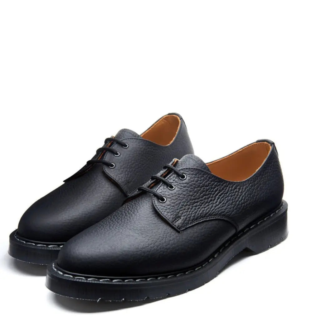 Solovair Gibson Shoe - Black Greasy Grain