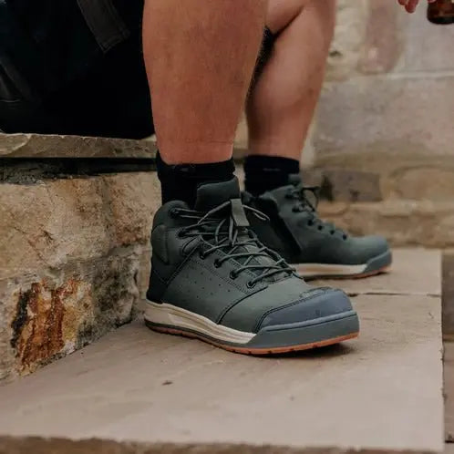 3056 - Olive Side Zip Safety Boot
