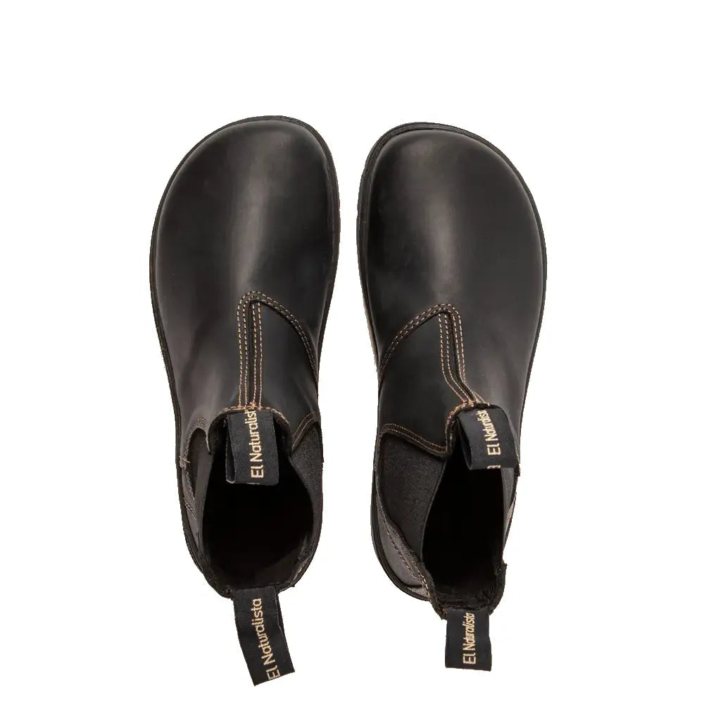 5262 - Black Leather Boot (Barefoot)