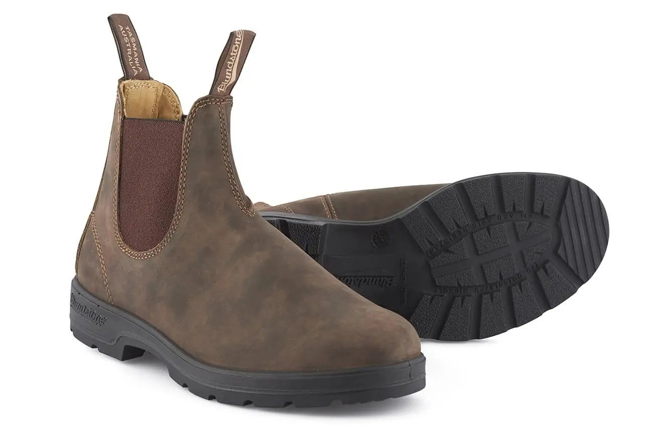 Blundstone 585 Slip On Chelsea Boots - Rustic Brown