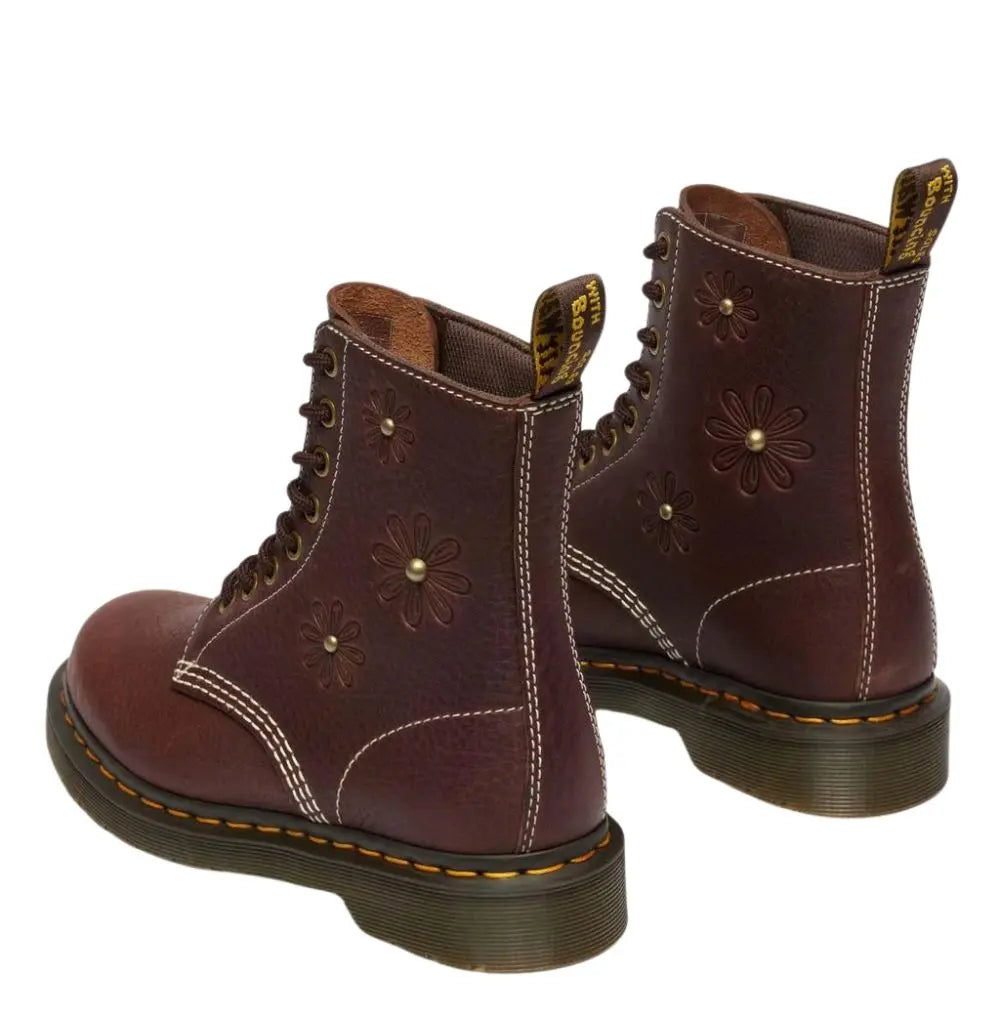 1460 - Pascal Flower Dark Brown Boots