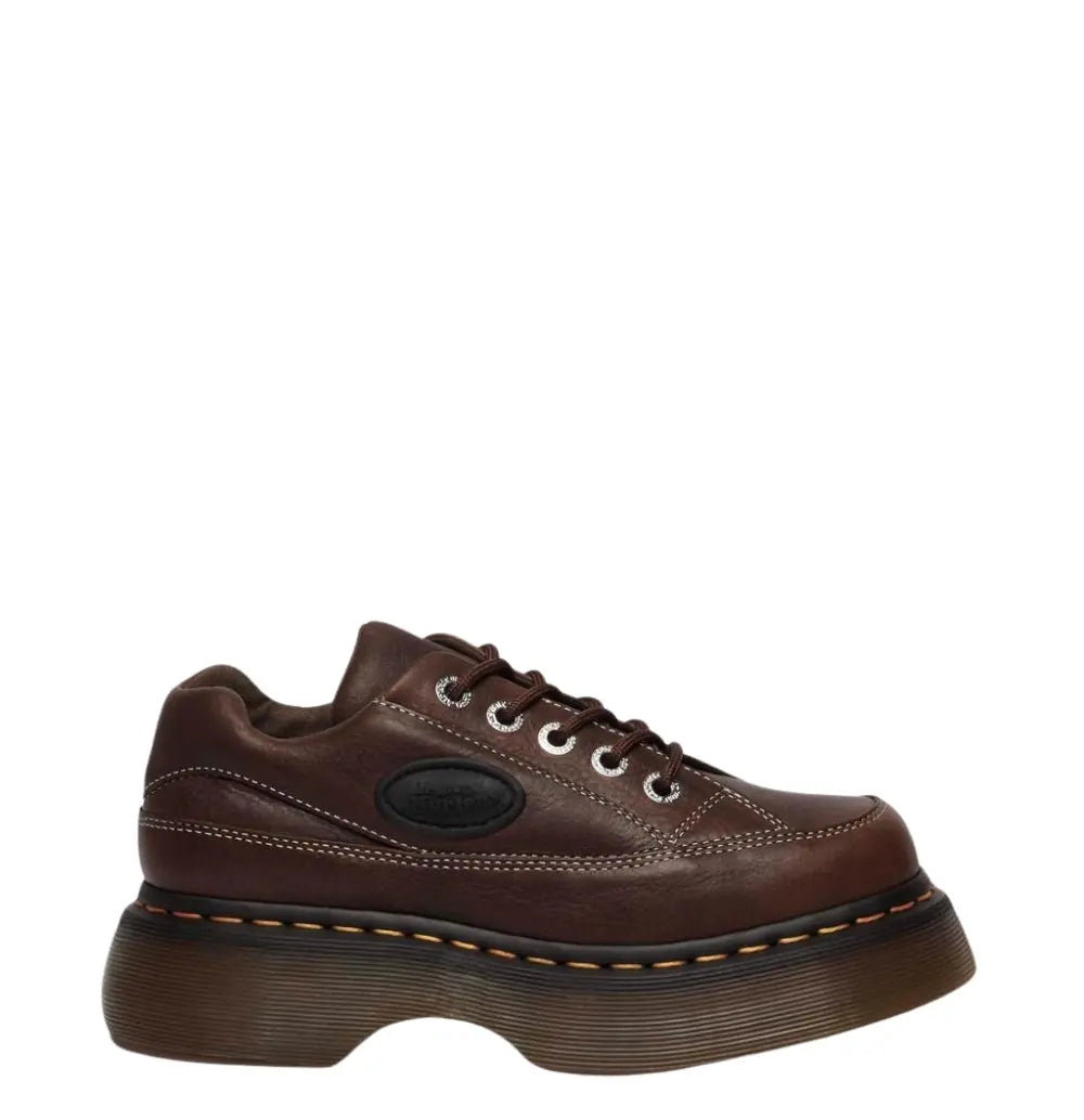 Buzz 5 Eye Shoes in Grizzly Leather - Brown