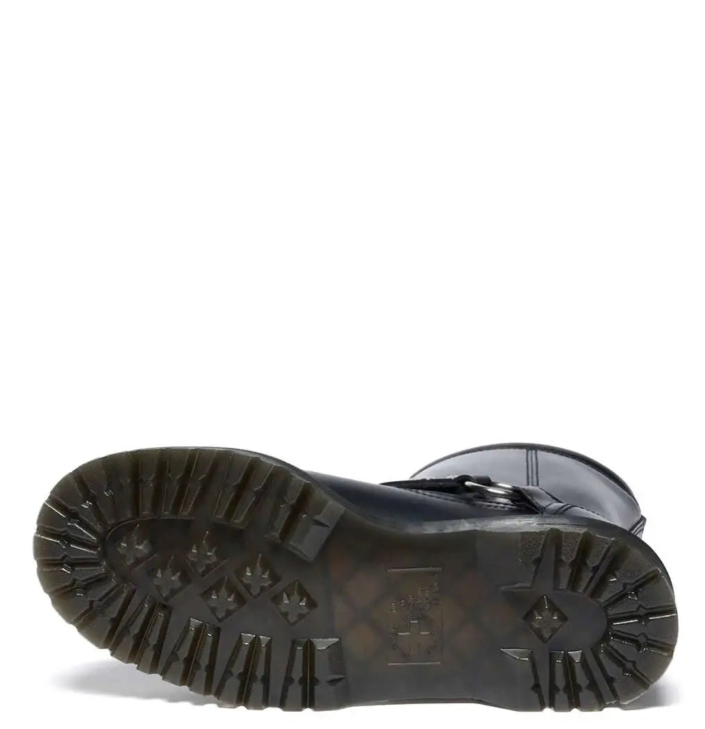 Anistone Harness Biker Boot - Hi Shine Black Leather