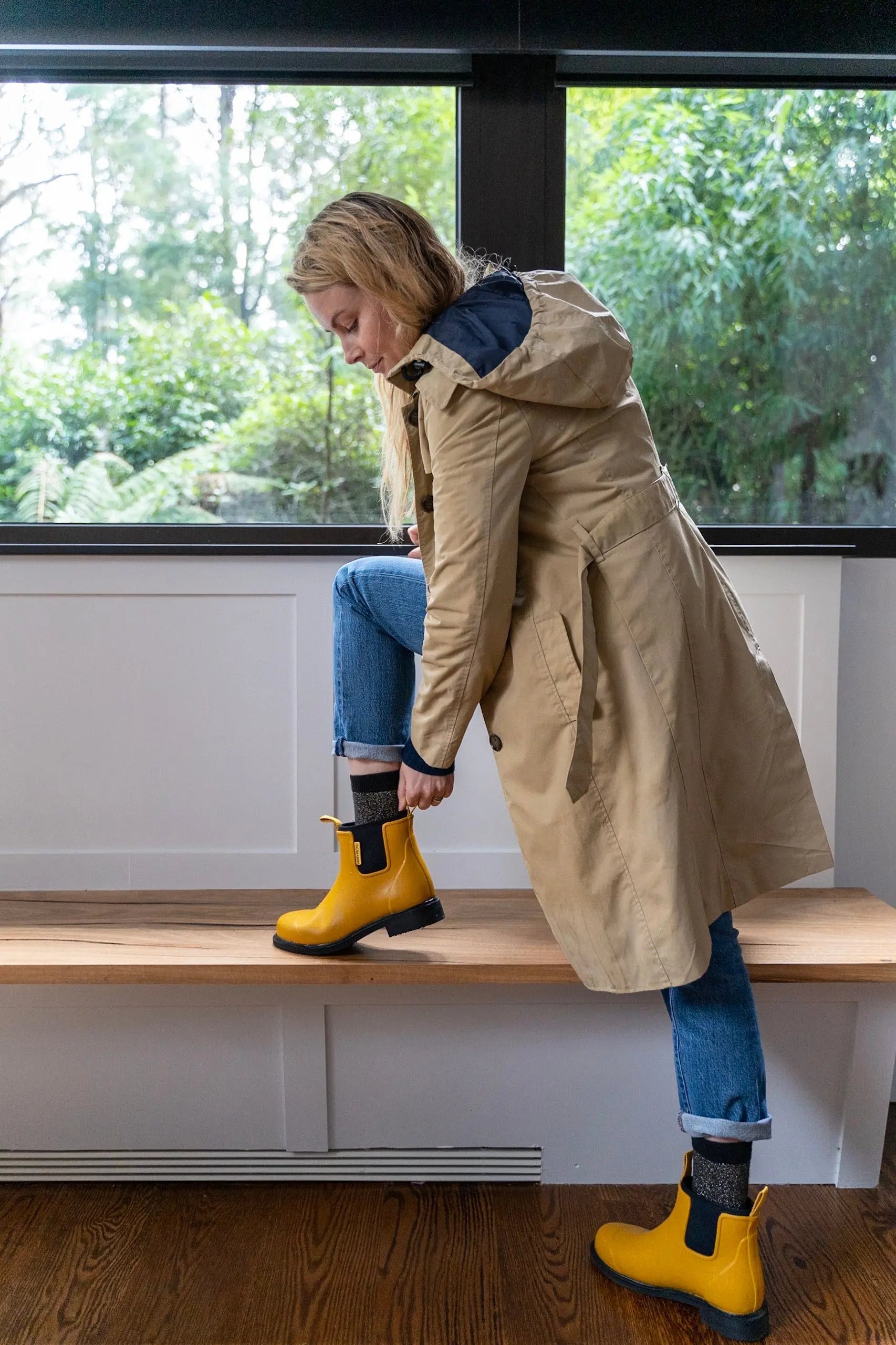 Merry People Bobbi Waterproof Boots - Mustard Yellow