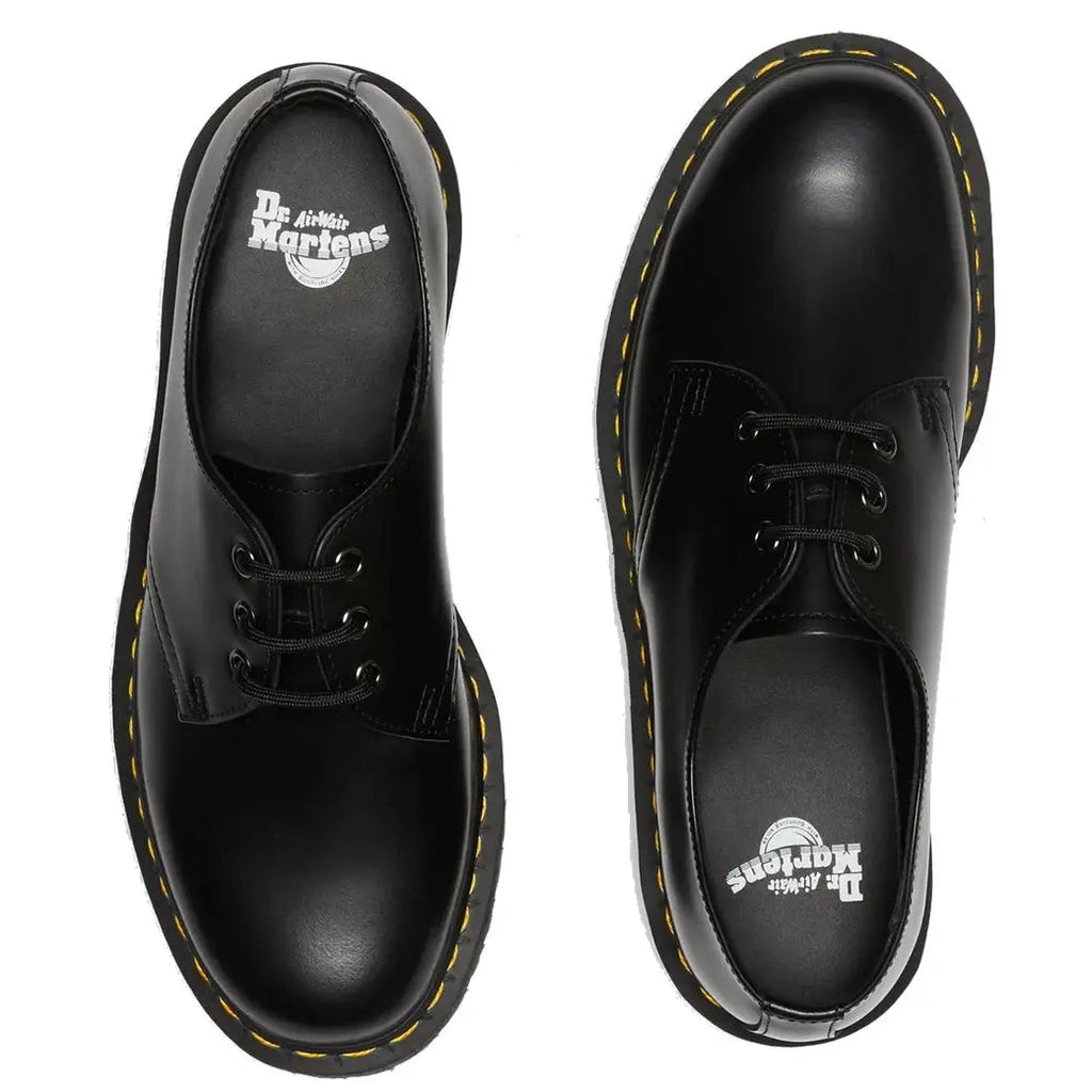 1461 Quad - Black Smooth Leather Shoes