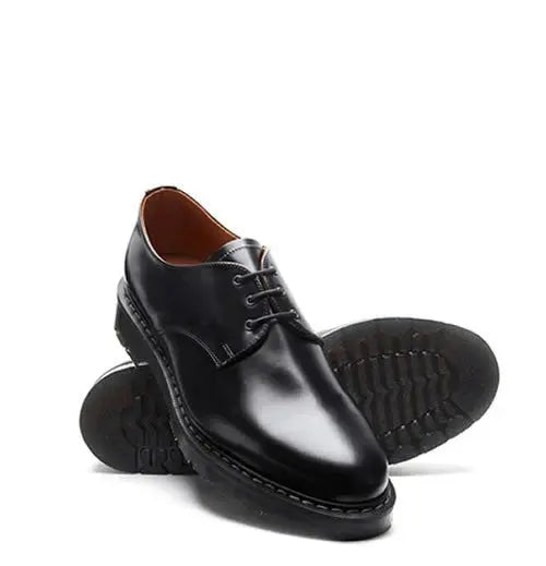 Solovair Gibson Shoe - Black Hi-Shine