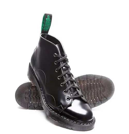 Solovair Monkey Boot - Black High-Shine