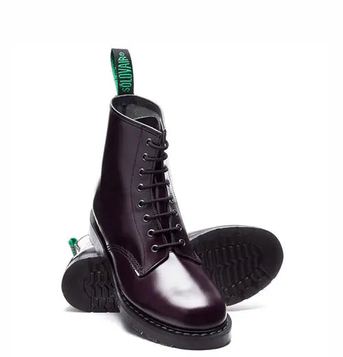 Solovair Derby Boot - Purple Leather