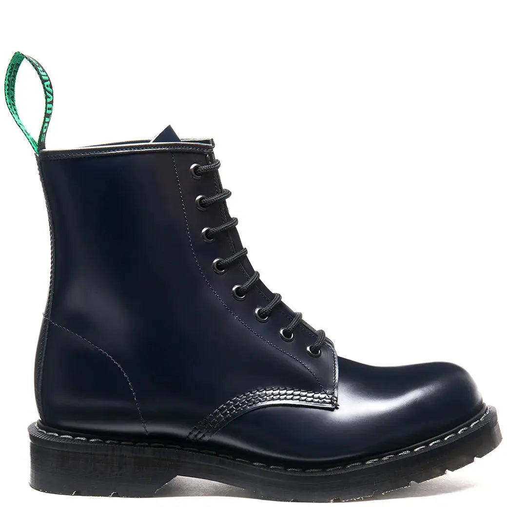 Solovair Derby Boot - Navy Blue Leather