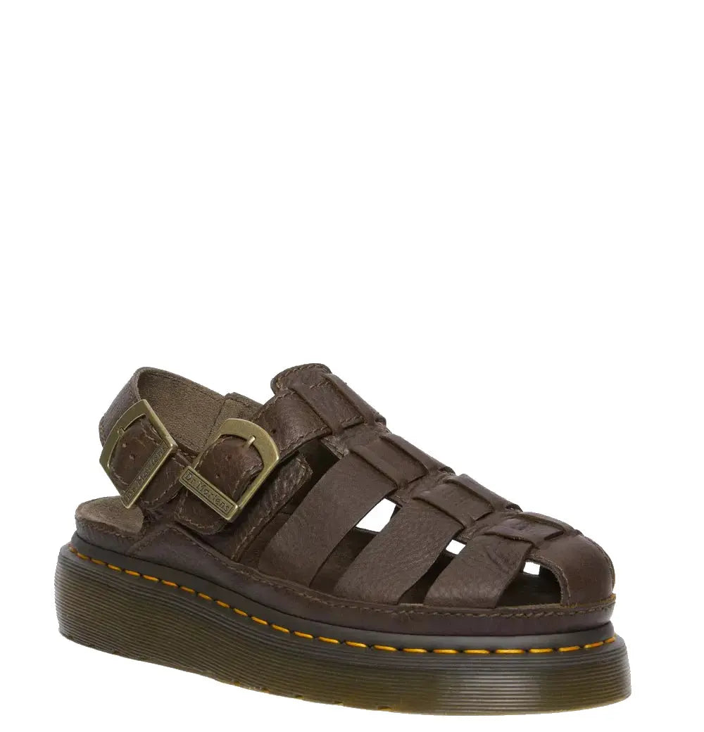 Dr Martens Wrenlie Fisherman Sandal Brown Leather