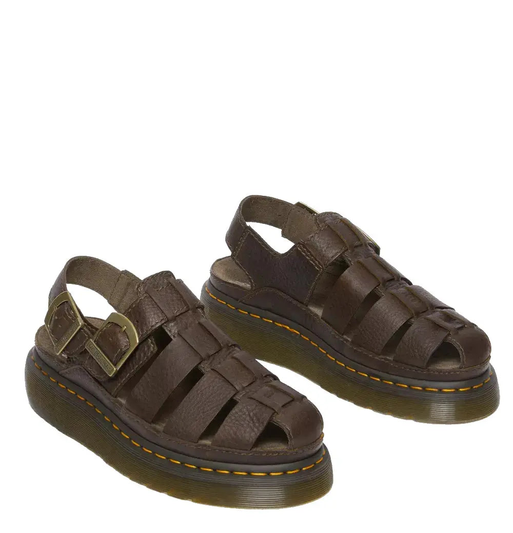 Dr Martens Wrenlie Fisherman Sandal Brown Leather