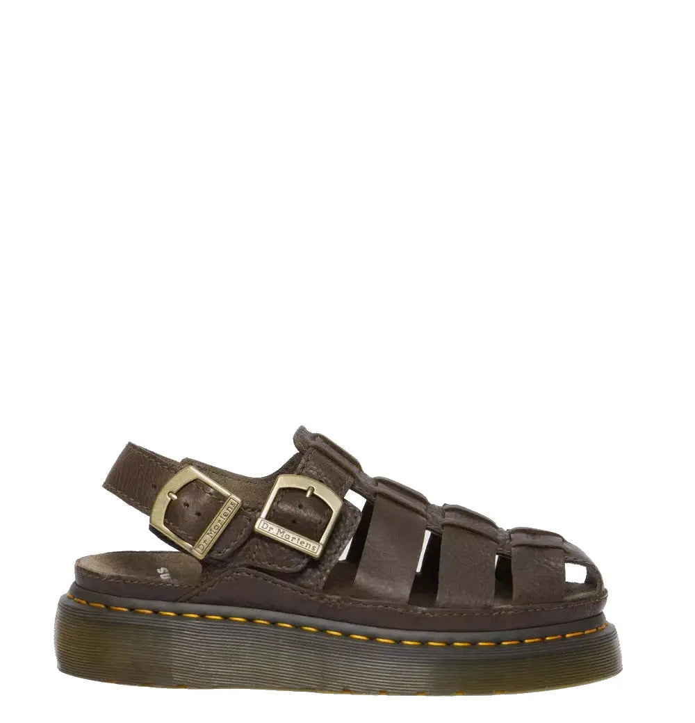 Dr Martens Wrenlie Fisherman Sandal Brown Leather