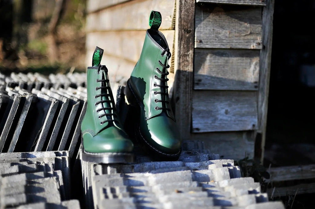 Solovair Derby Boot - Green Leather