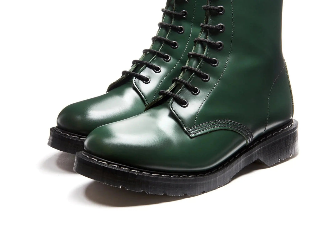 Solovair Derby Boot - Green Leather