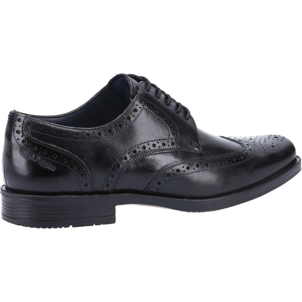 Hush Puppies Brace Boys' Brogue School Shoe in Black