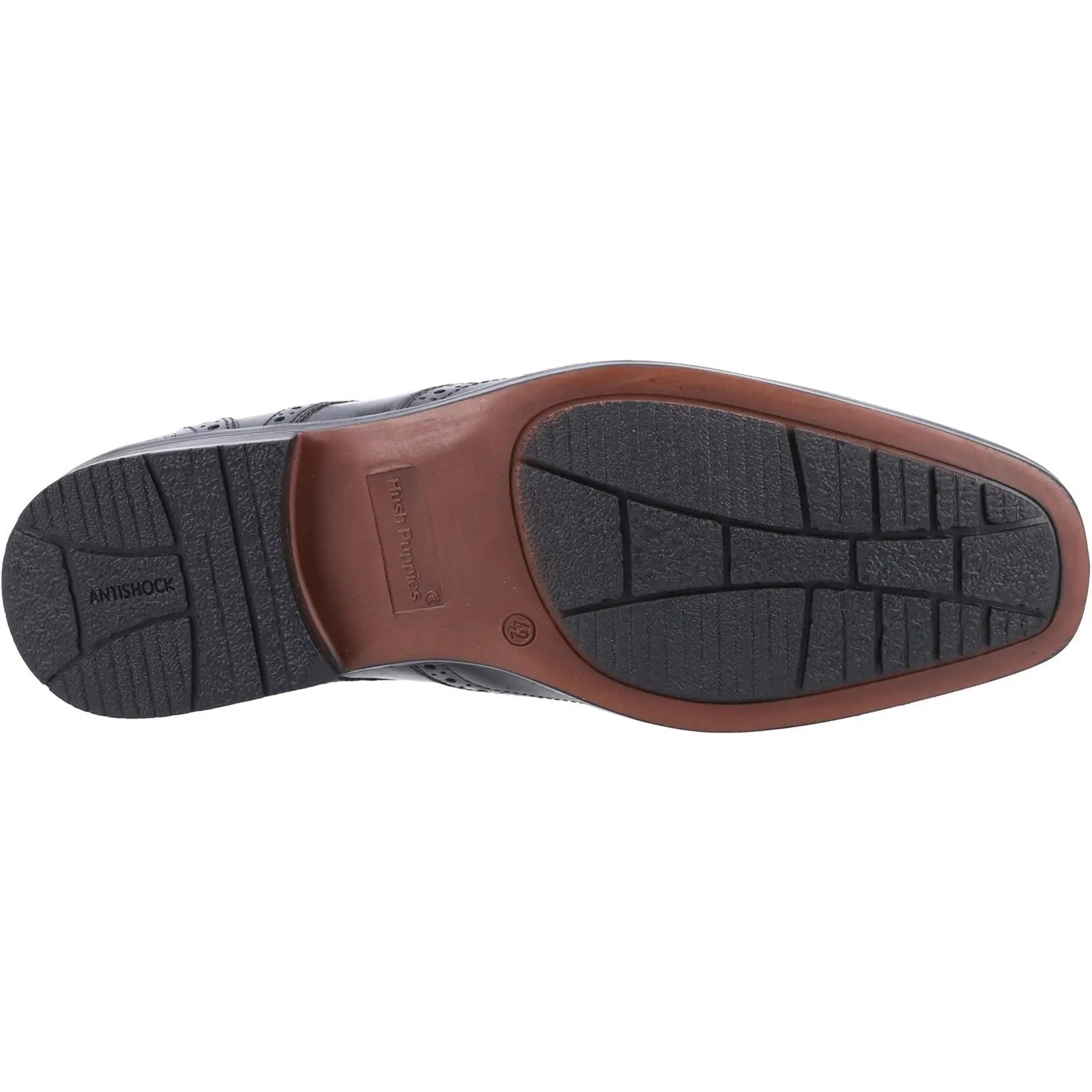 Hush Puppies Brace Boys' Brogue School Shoe in Black