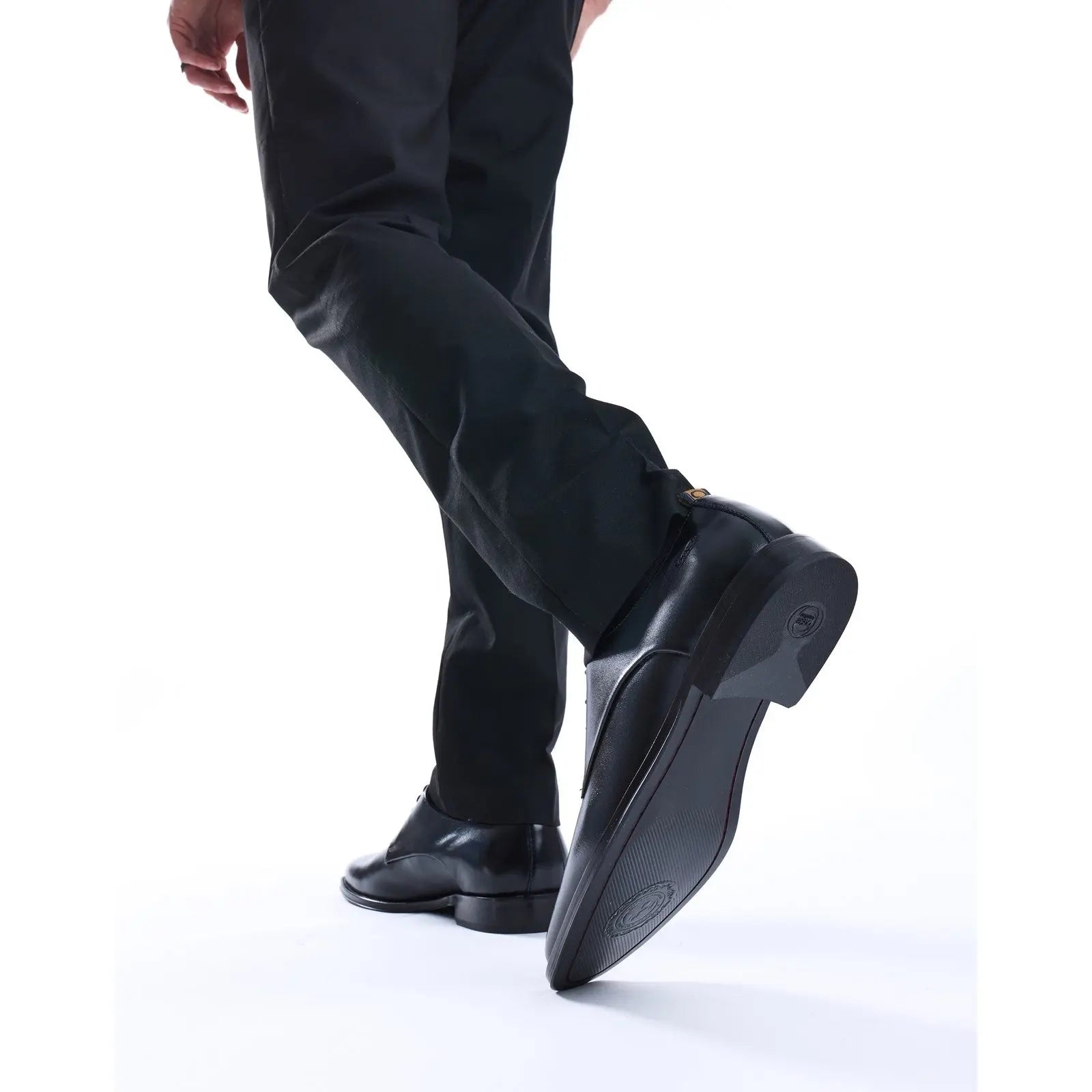 Base London Marley Plain Toe Derby Shoe - Black