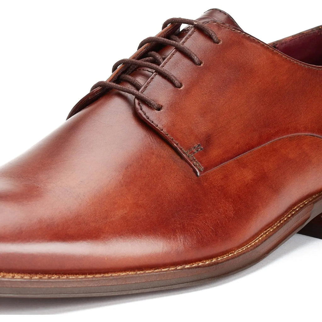 Base London Marley Plain Toe Derby Shoe - Tan