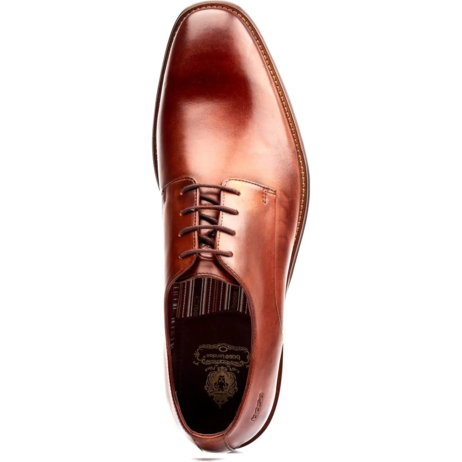Base London Marley Plain Toe Derby Shoe - Tan
