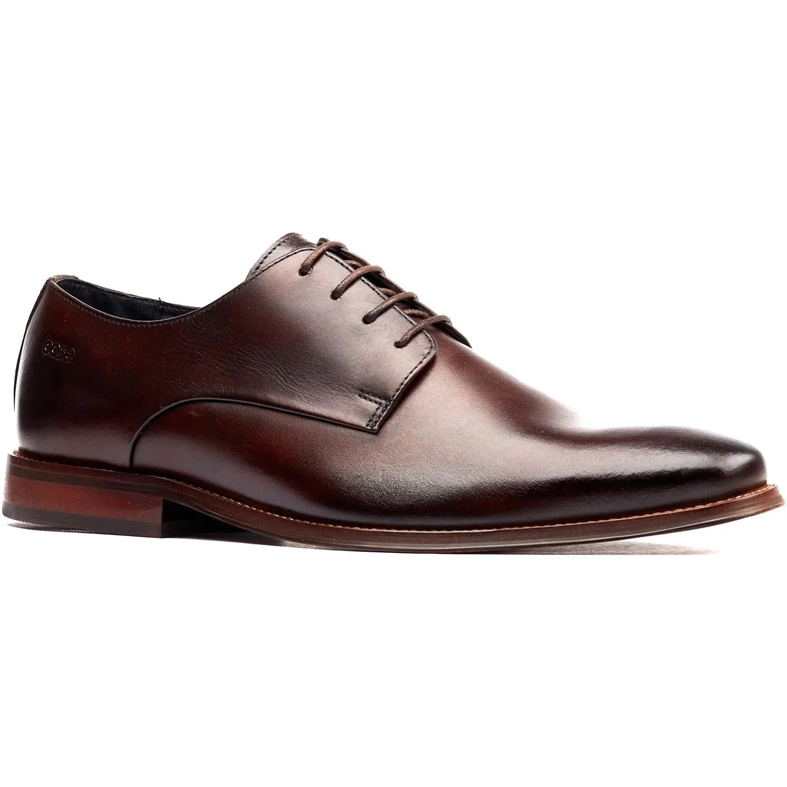 Base London Marley Plain Toe Derby Shoe - Brown