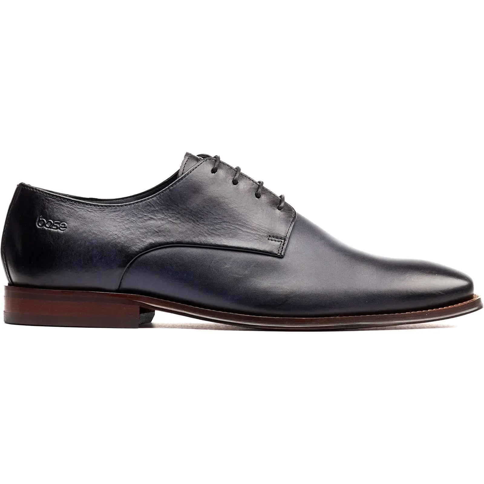 Base London Marley Plain Toe Derby Shoe - Navy
