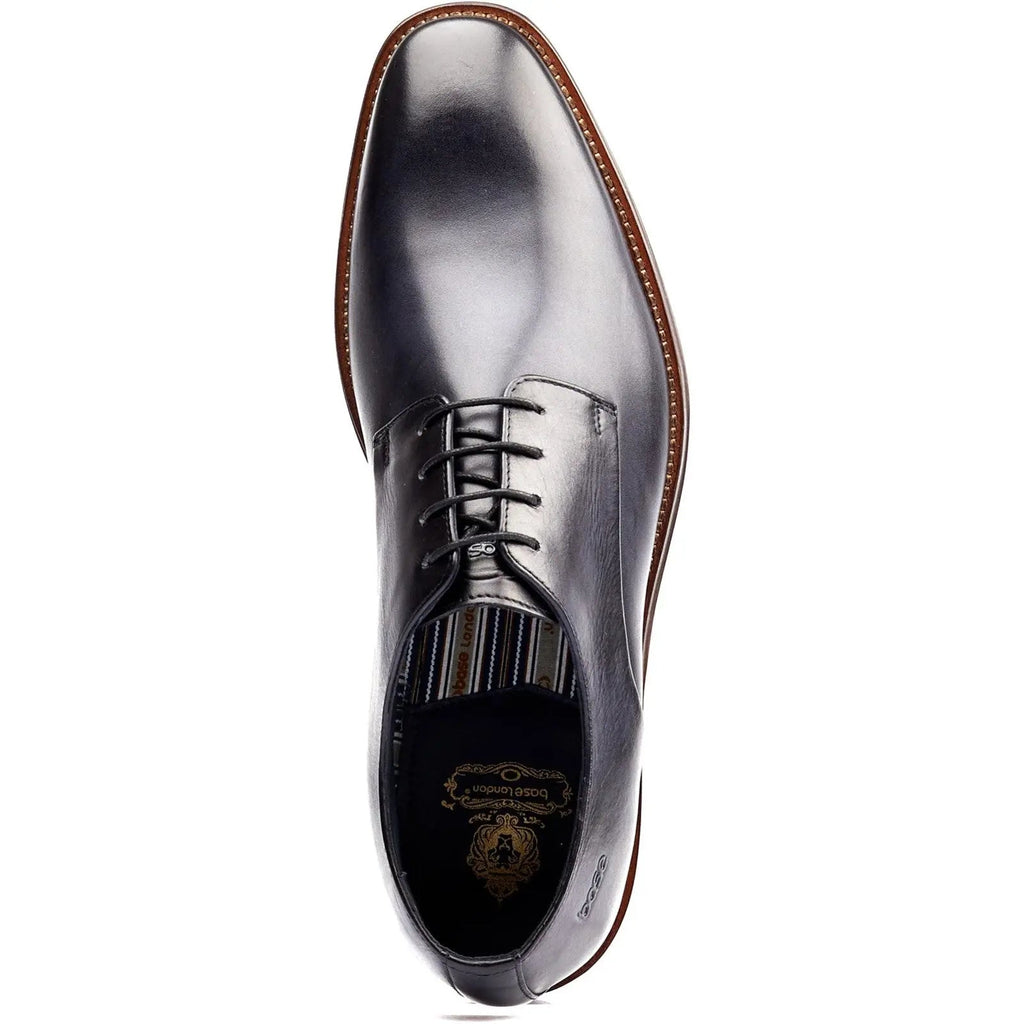 Base London Marley Plain Toe Derby Shoe - Navy