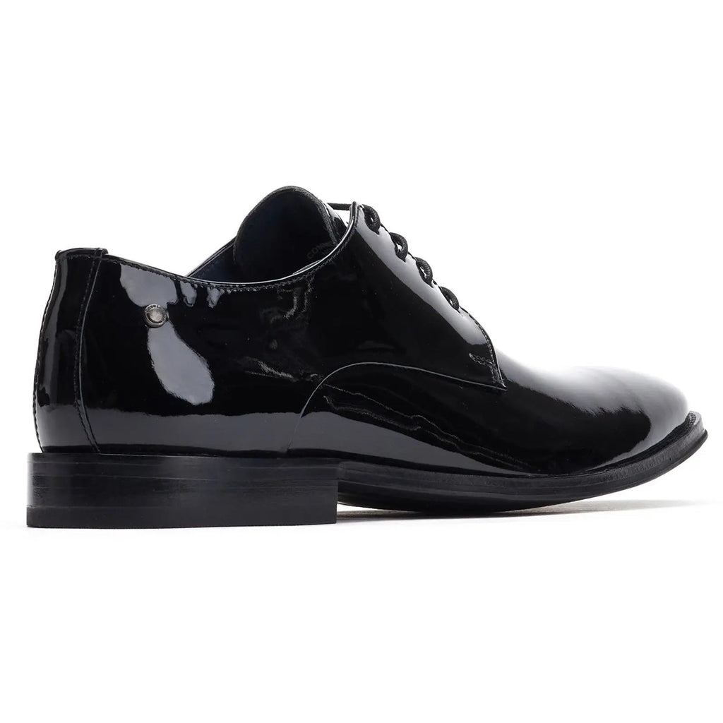 Base London Marley Lace Up Patent Shoe - Black
