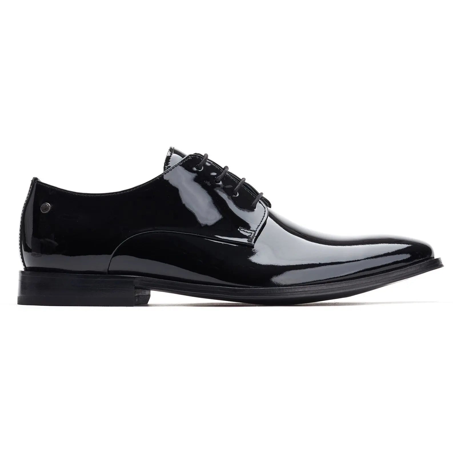 Base London Marley Lace Up Patent Shoe - Black