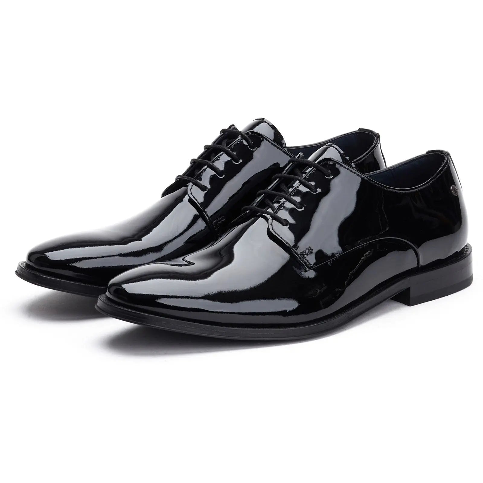 Base London Marley Lace Up Patent Shoe - Black