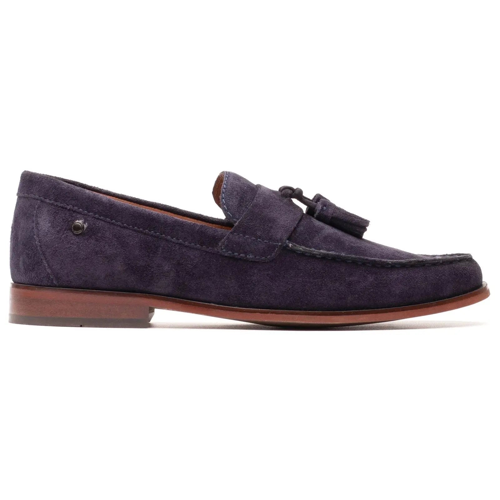 Base London Flint Tassle Loafer - Blue Suede