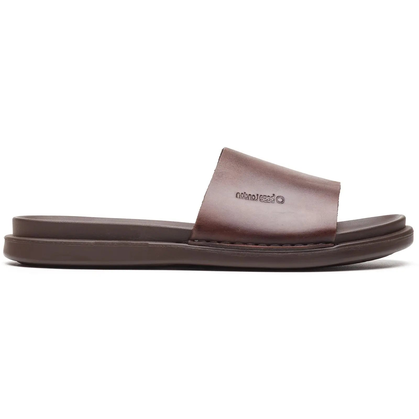 Base London Albany Slide Sandal - Brown